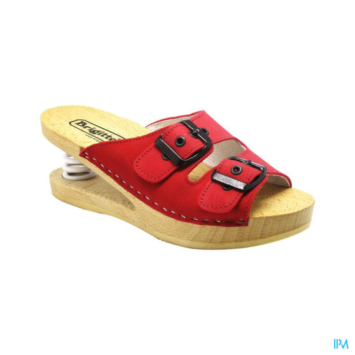 Brigitte Ravel Spring Muiltje Hout Snake Red 42