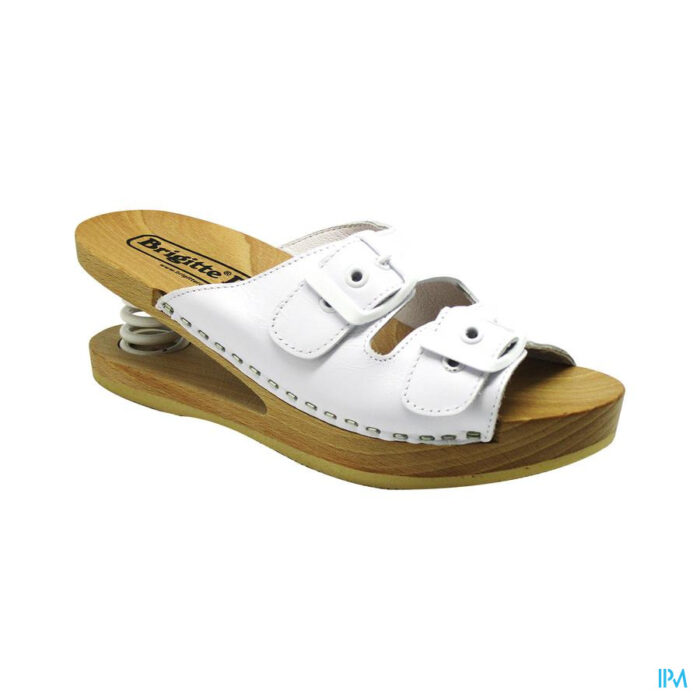 Brigitte Ravel Spring Muiltje Hout Snake White 37