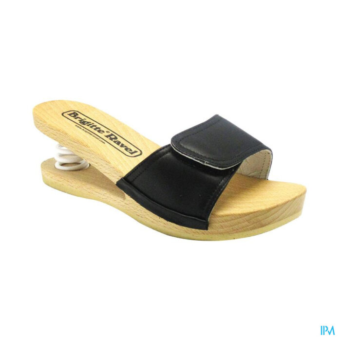 Brigitte Ravel Spring Muiltje Hout Fish Black 38