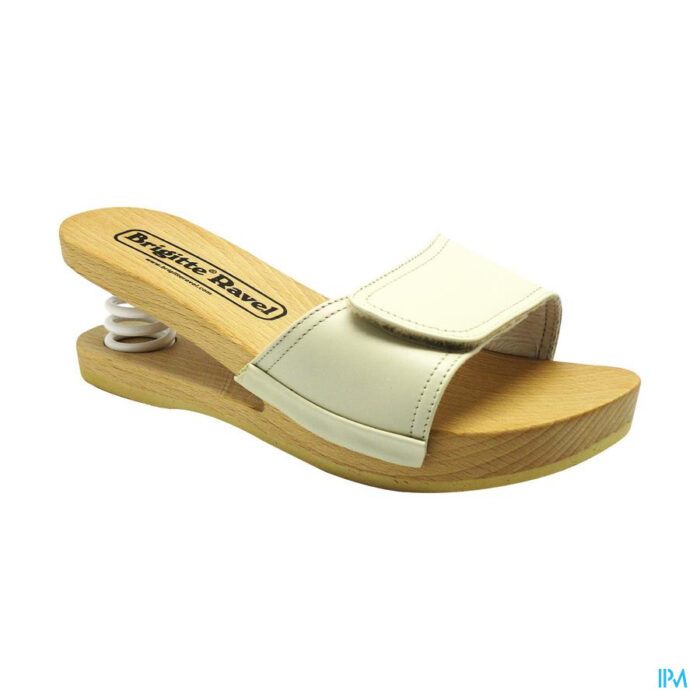 Brigitte Ravel Spring Muiltje Hout Fish Beige 42