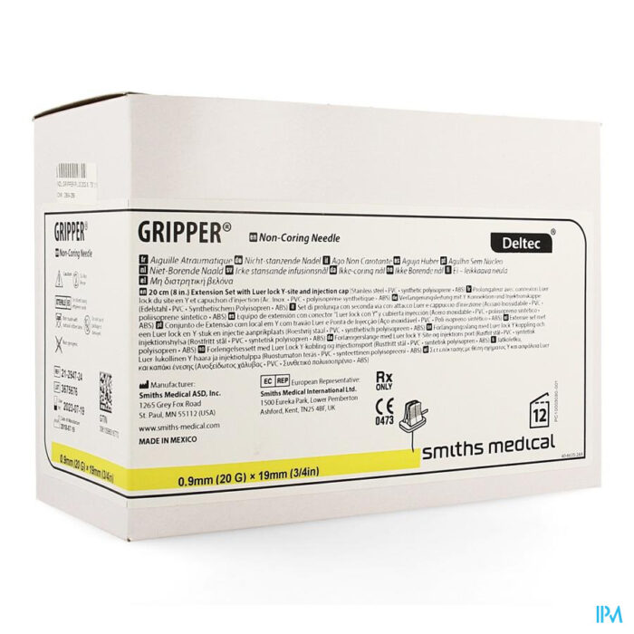Gripper Naald 20g 19mm Y-site 1