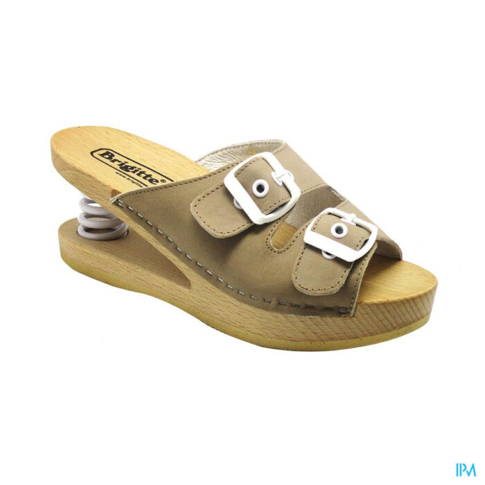 BRIGITTE RAVEL SPRING MUILTJE HOUT SNAKE TAUPE 37