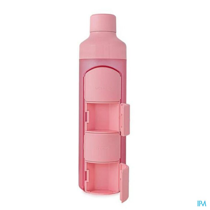 Yos Water Bottle & Pill Box Daily Perfect Pink - Afbeelding 4