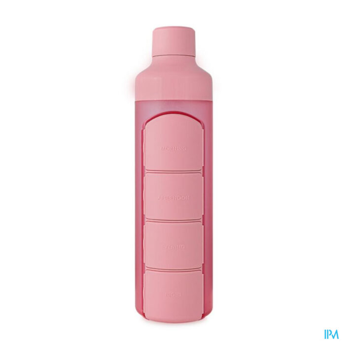 Yos Water Bottle & Pill Box Daily Perfect Pink