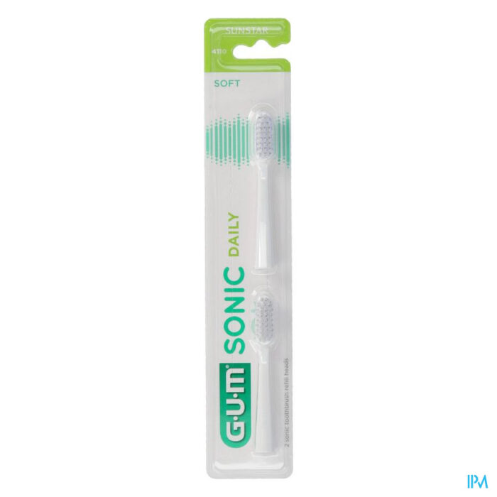 Gum Sonic Daily Batterij Tanden Opzetborstel Wit 2