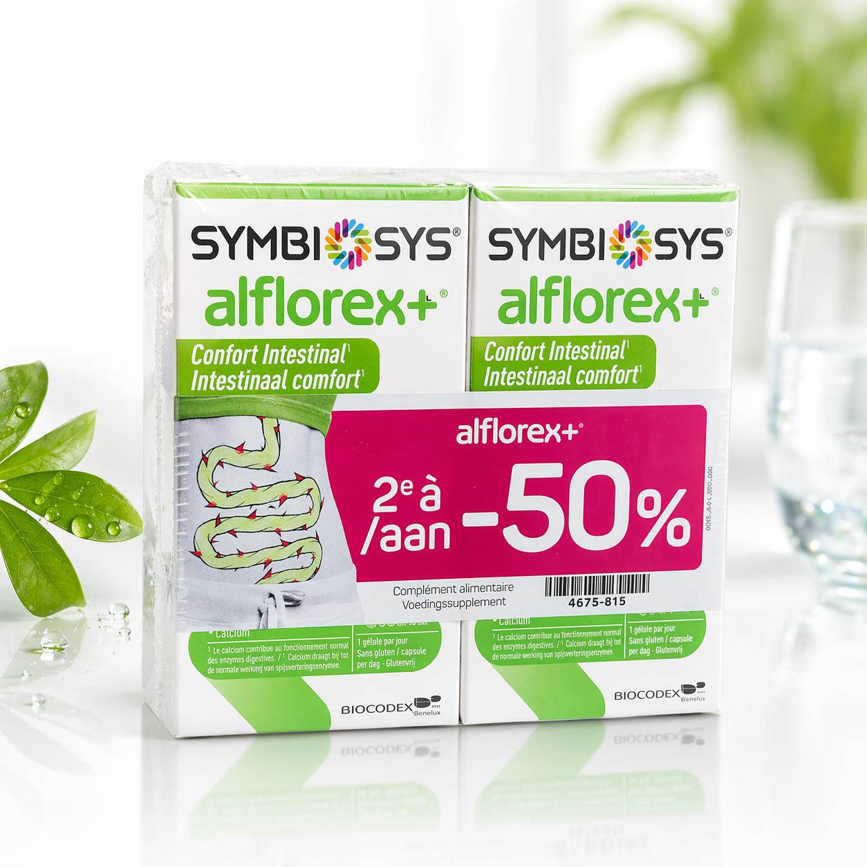 ALFLOREX+ SYMBIOSYS CAPS 30 + 2E DOOS -50% - Afbeelding 2