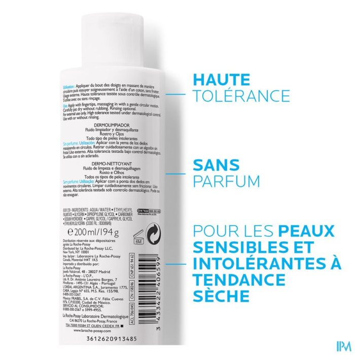 LRP TOLERIANE FLUIDE DERMONETTOYANT 200ML - Afbeelding 5