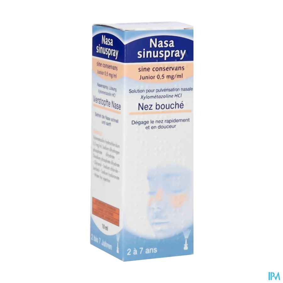 NASASINUSPRAY 0,5MG/ML SINE CONSERVANS JUNIOR 10ML - Afbeelding 3