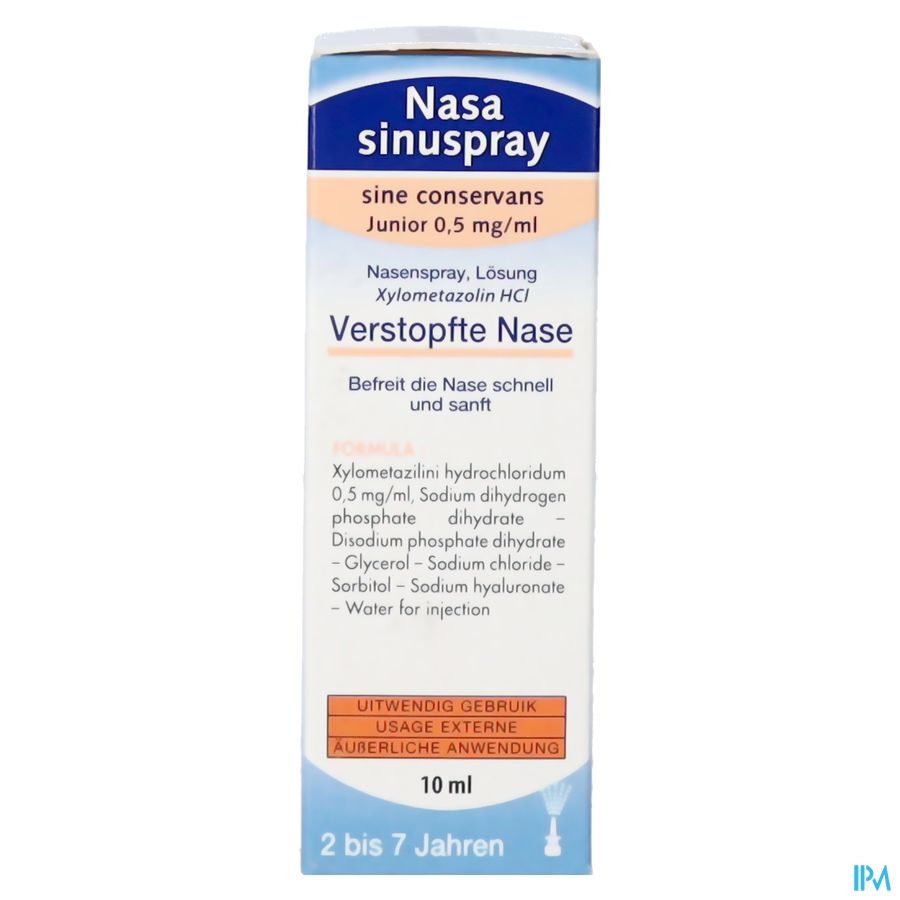 NASASINUSPRAY 0,5MG/ML SINE CONSERVANS JUNIOR 10ML - Afbeelding 5