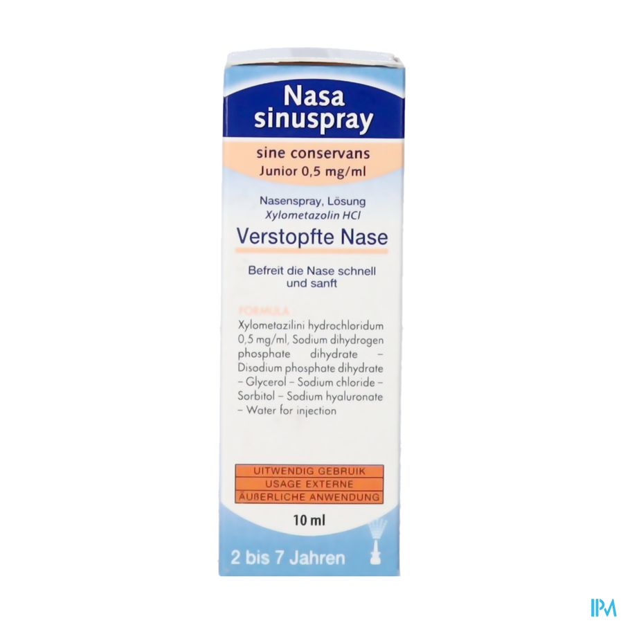 NASASINUSPRAY 0,5MG/ML SINE CONSERVANS JUNIOR 10ML - Afbeelding 4