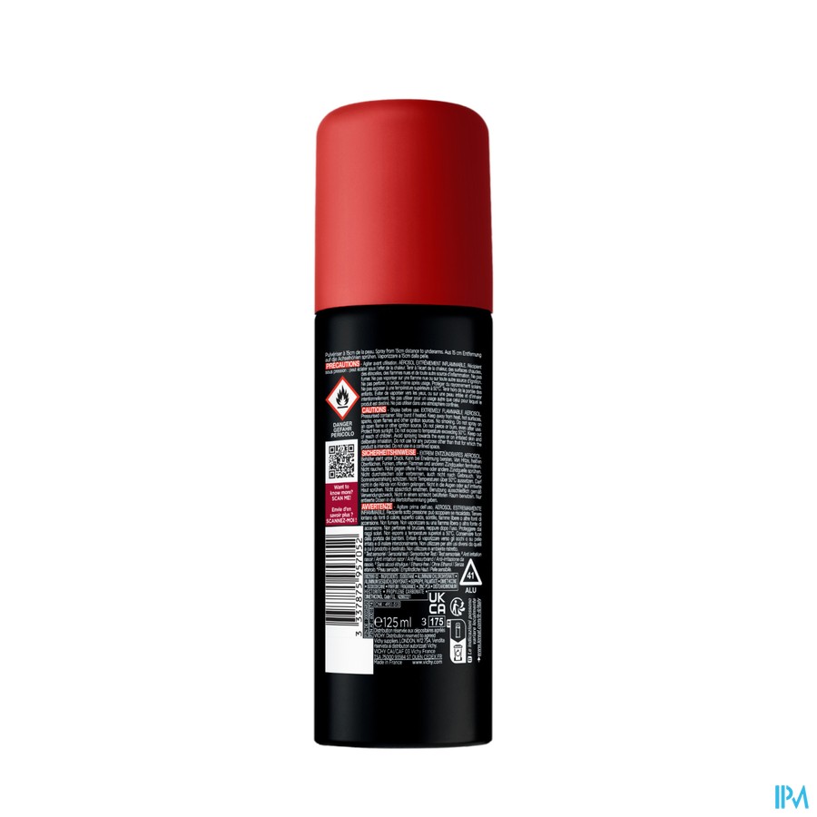 VICHY HOMME DEO 96H CLINICAL CONTROL AEROSOL 125ML - Afbeelding 3