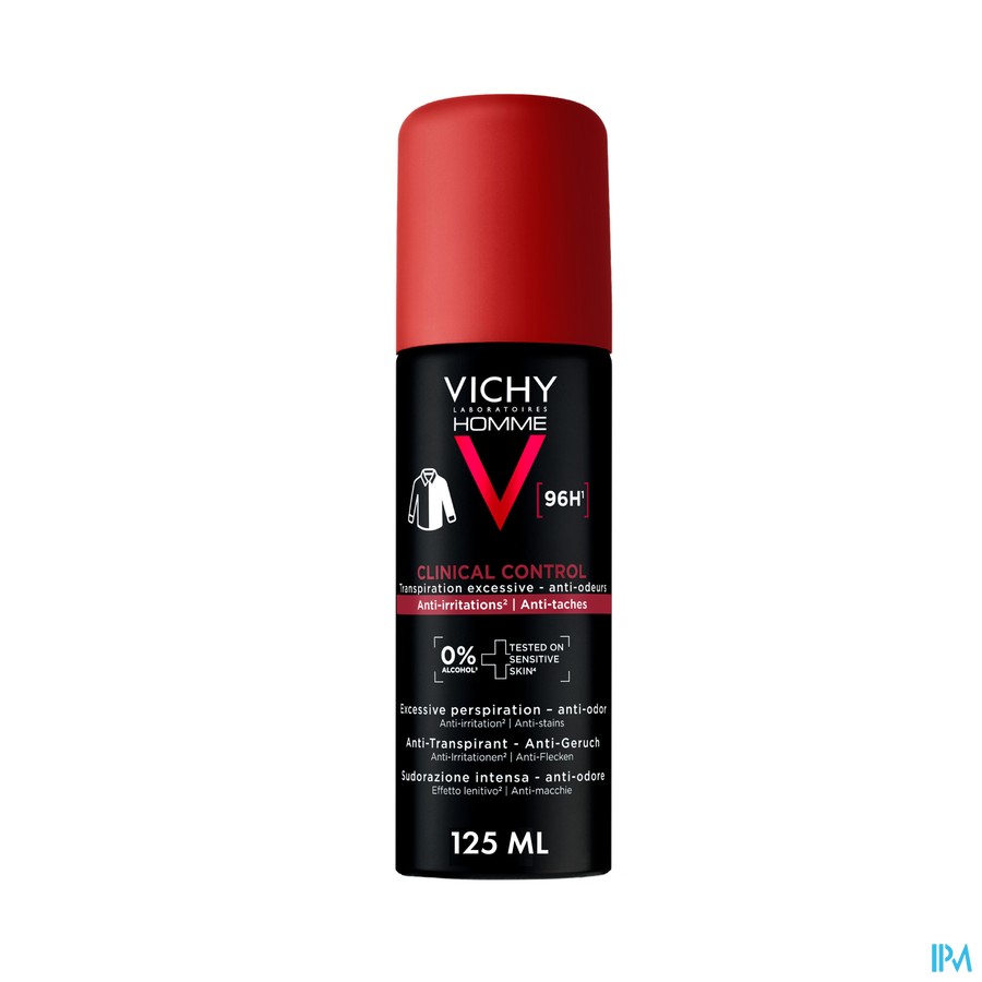 VICHY HOMME DEO 96H CLINICAL CONTROL AEROSOL 125ML