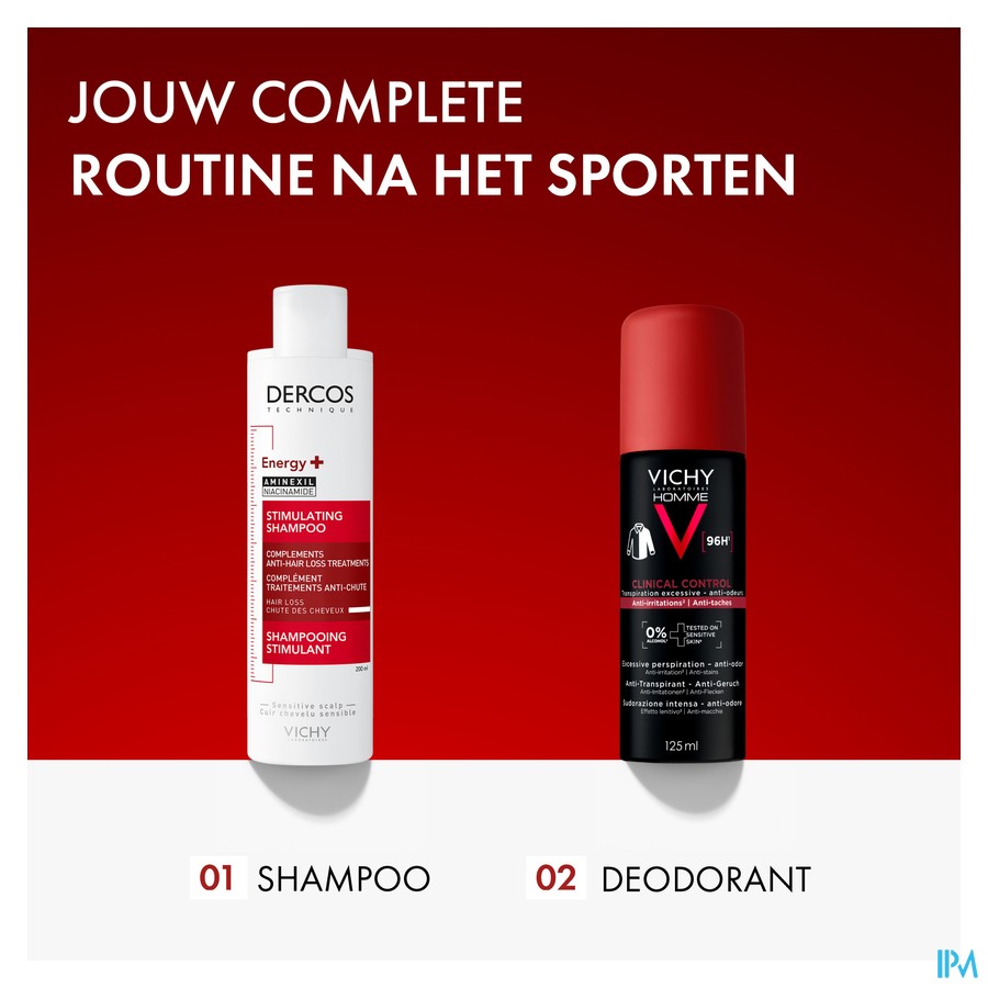 VICHY HOMME DEO 96H CLINICAL CONTROL AEROSOL 125ML - Afbeelding 11